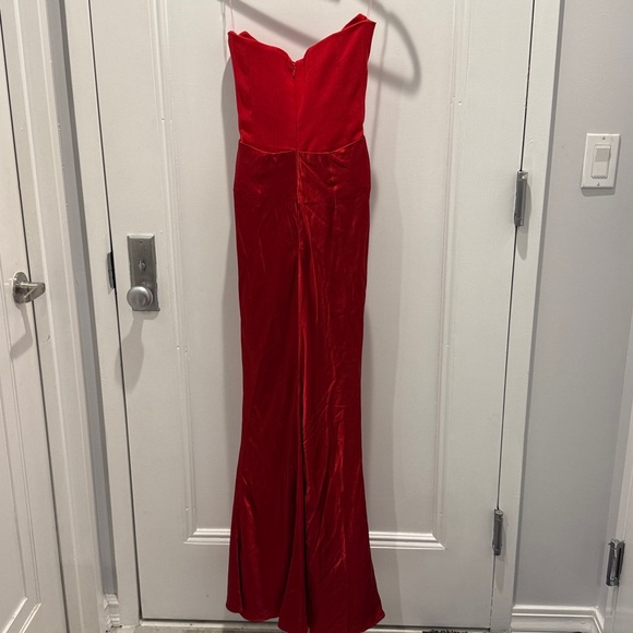 HOUSE OF CB 'Persephone' Scarlet Strapless Corset Maxi Dress - Picture 8 of 9